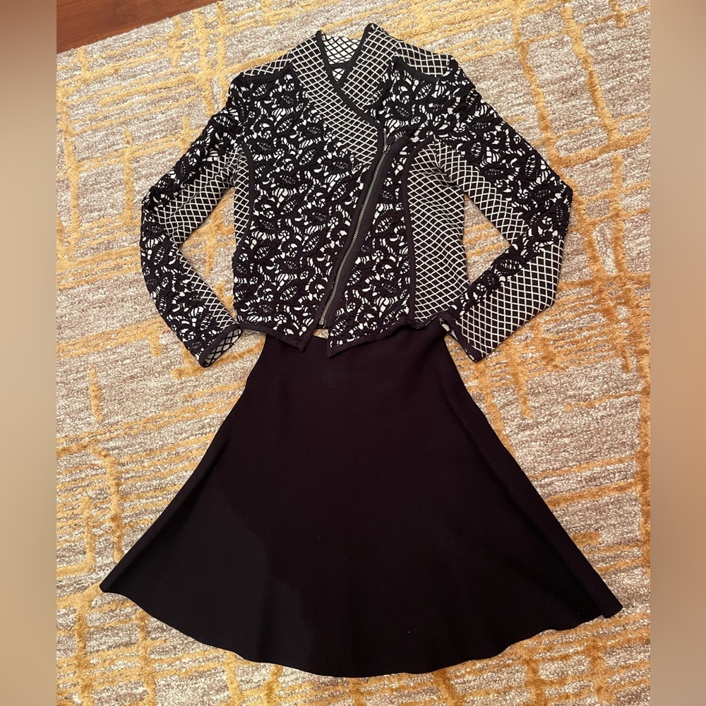 Knitted Black Women's Skirt PXXS